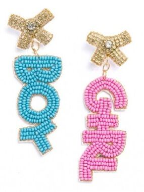 BRAND NEW WITH TAGS Boy or Girl Seed Bead Statement Earrings